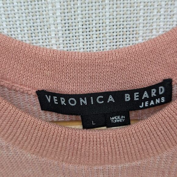 Veronica Beard Jeans Kellen Pink Knotted Linen Blend Tank Sleeveless Top, size L - Picture 4 of 8